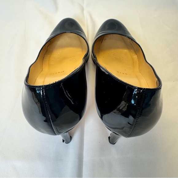 Christian Louboutin Simple Pump 70 Black Patent Calf Leather Pumps Red Bottoms - Picture 5 of 14